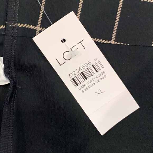 NWT Loft Sculpt Bike shorts and Plaid print size XL - Picture 9 of 15